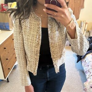 Goelia cropped tweed jacket worn once